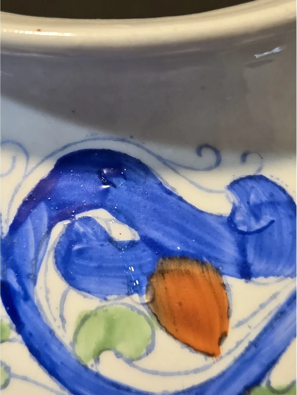 Chinese Vase WBI Bird of Paradise Motif Hand-Painted 11